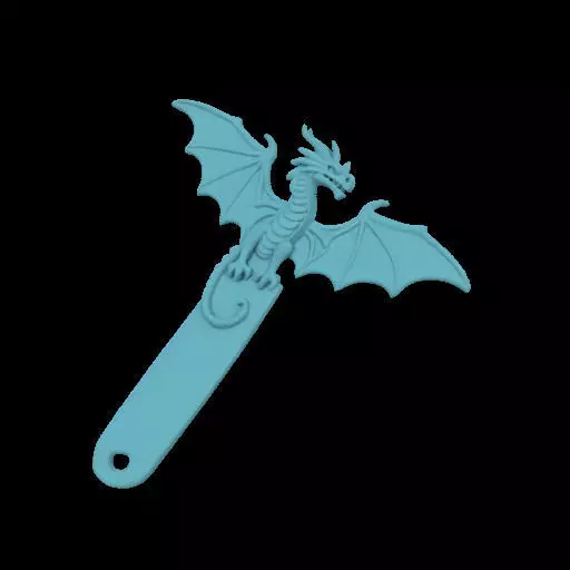 Dragon Shaped Bookmark 3D print model_29
