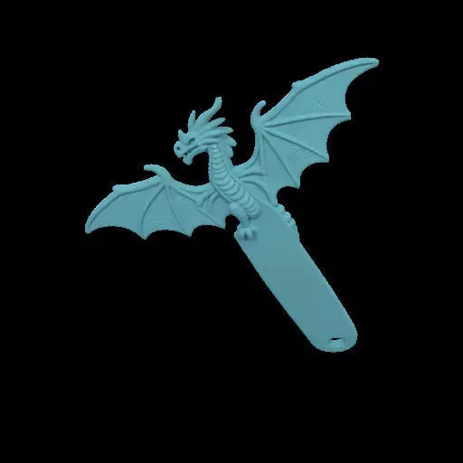 Dragon Shaped Bookmark 3D print model_15