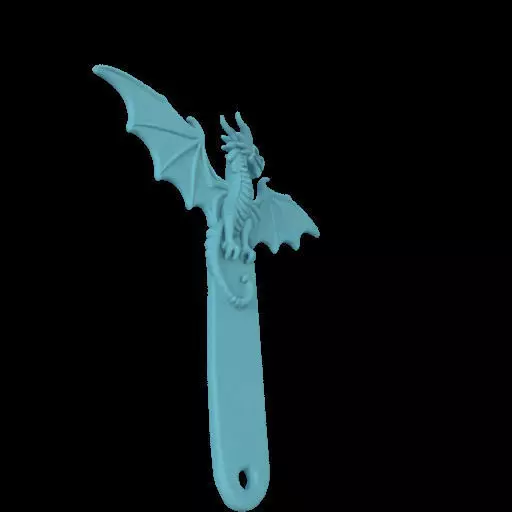 Dragon Shaped Bookmark 3D print model_5