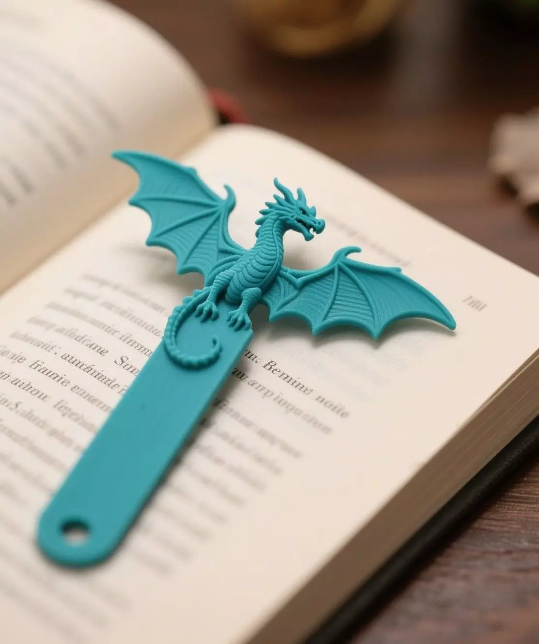 Dragon Shaped Bookmark 3D print model_30