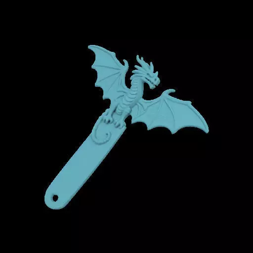 Dragon Shaped Bookmark 3D print model_28