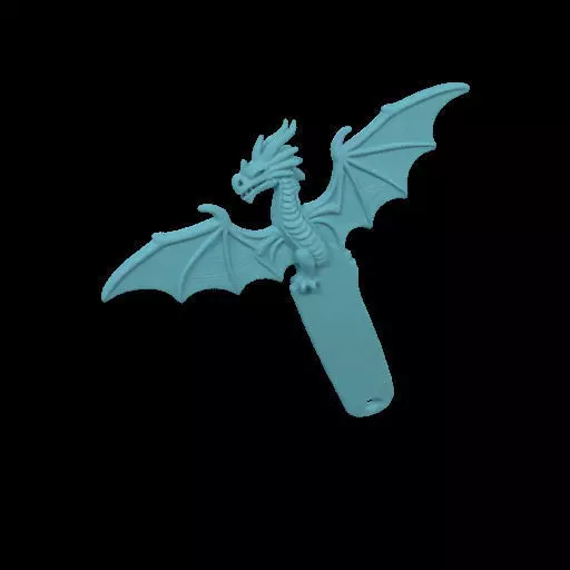 Dragon Shaped Bookmark 3D print model_17