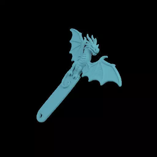 Dragon Shaped Bookmark 3D print model_26