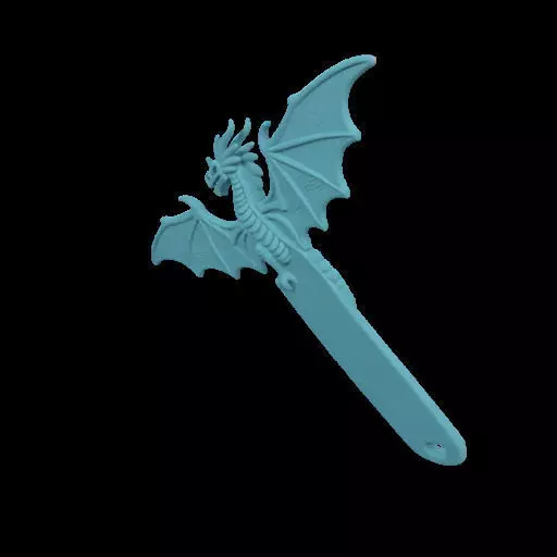 Dragon Shaped Bookmark 3D print model_12