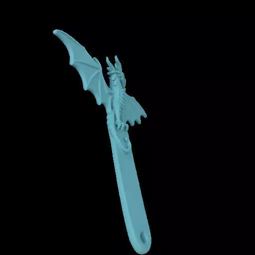Dragon Shaped Bookmark 3D print model_6