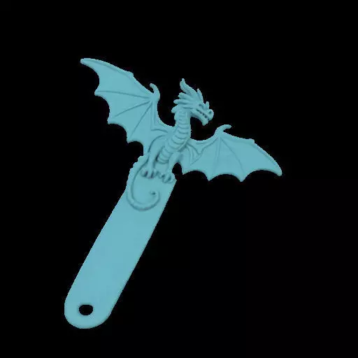 Dragon Shaped Bookmark 3D print model_1