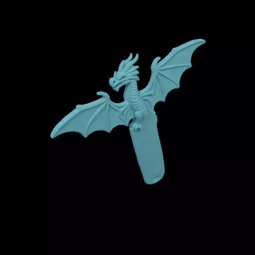 Dragon Shaped Bookmark 3D print model_18