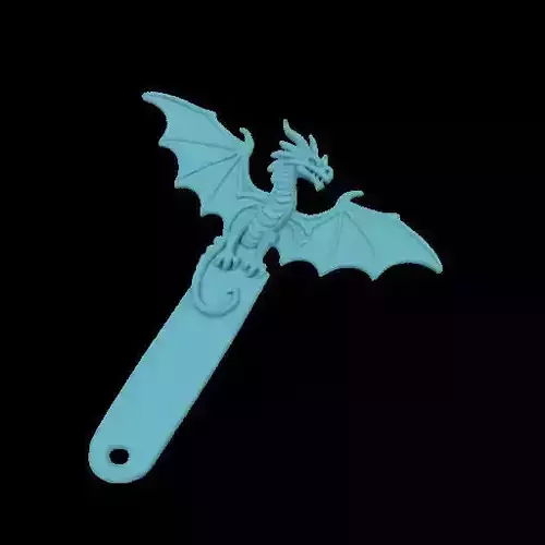 Dragon Shaped Bookmark 3D model