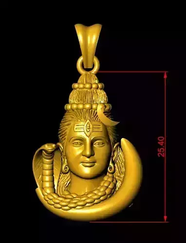 Lord Shiva Pendant 3D Model