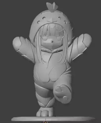 Flufly pinguim Figure STL 3D Printable Model for Collectors