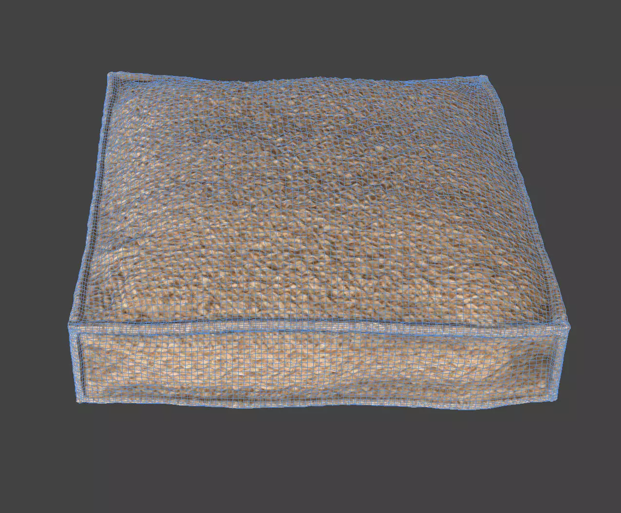 Jute Cushion 3D model_3
