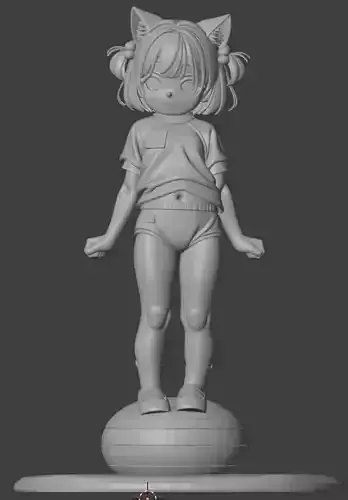 Girl pilast ball 3D Printable Model for Collectors