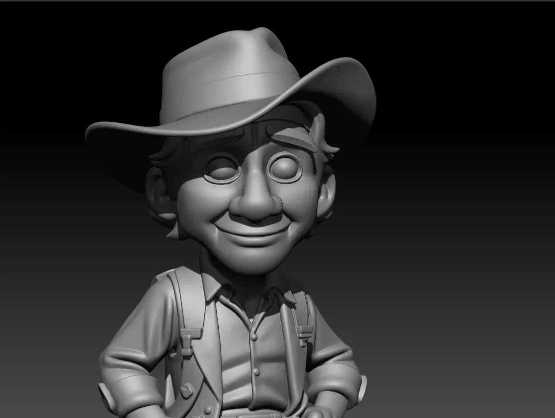 Harrison Ford as Indiana Jones Printable 3D Model 3D print model_1