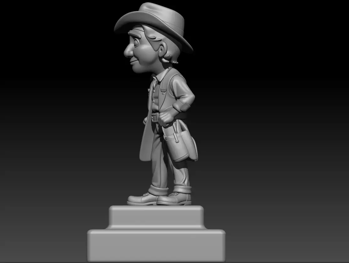 Harrison Ford as Indiana Jones Printable 3D Model 3D print model_2