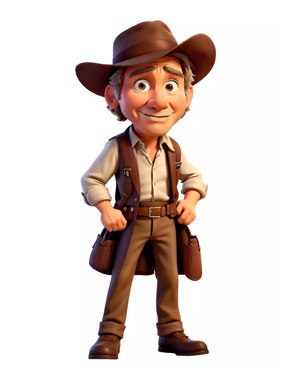 Harrison Ford as Indiana Jones Printable 3D Model 3D print model_0