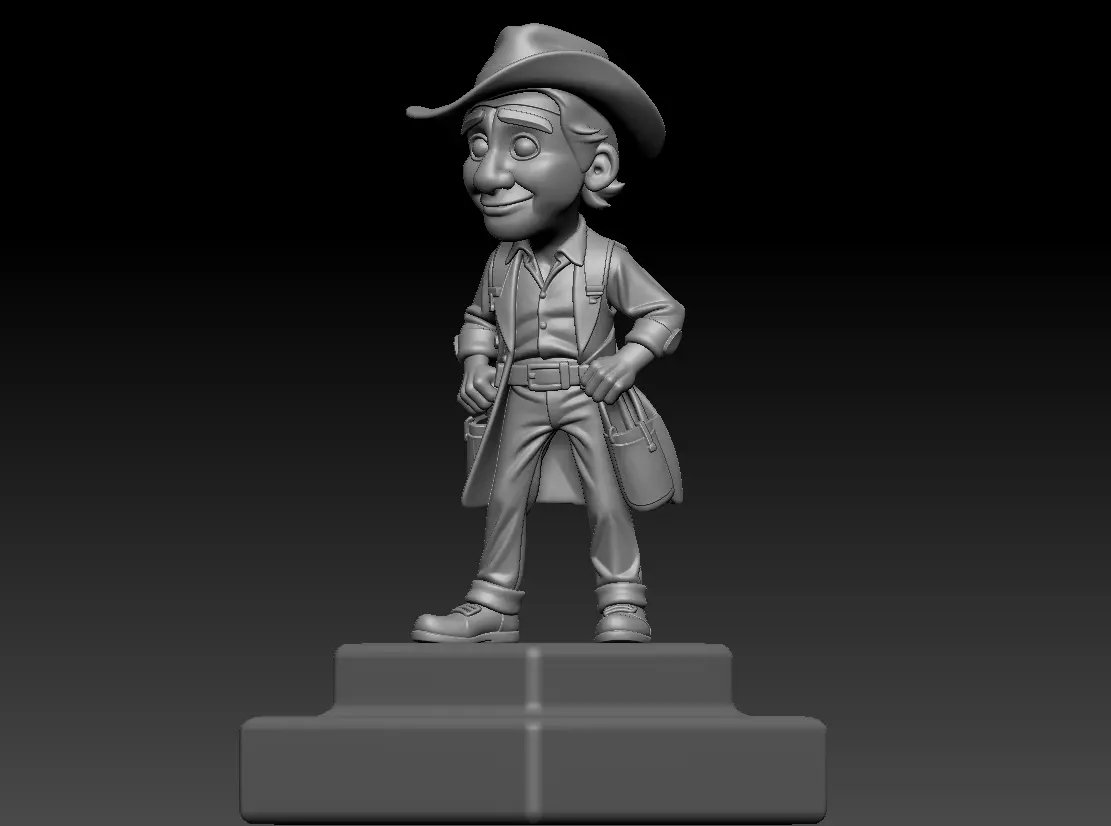 Harrison Ford as Indiana Jones Printable 3D Model 3D print model_5