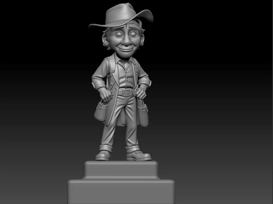 Harrison Ford as Indiana Jones Printable 3D Model 3D print model_3