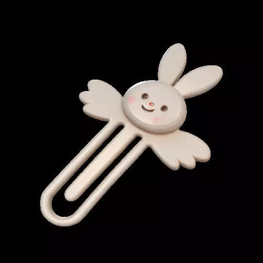 Cute Bunny Bookmark with Wings 3D print model
