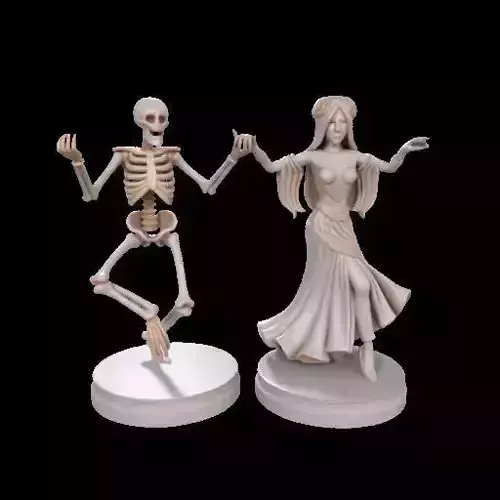 2054  Tango of Love  Skeleton Dance in Ivory    magic