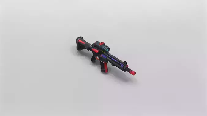 Modern Tactical Assault Rifle 3D Model
