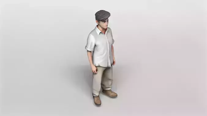 Casual Young Man 3D Model