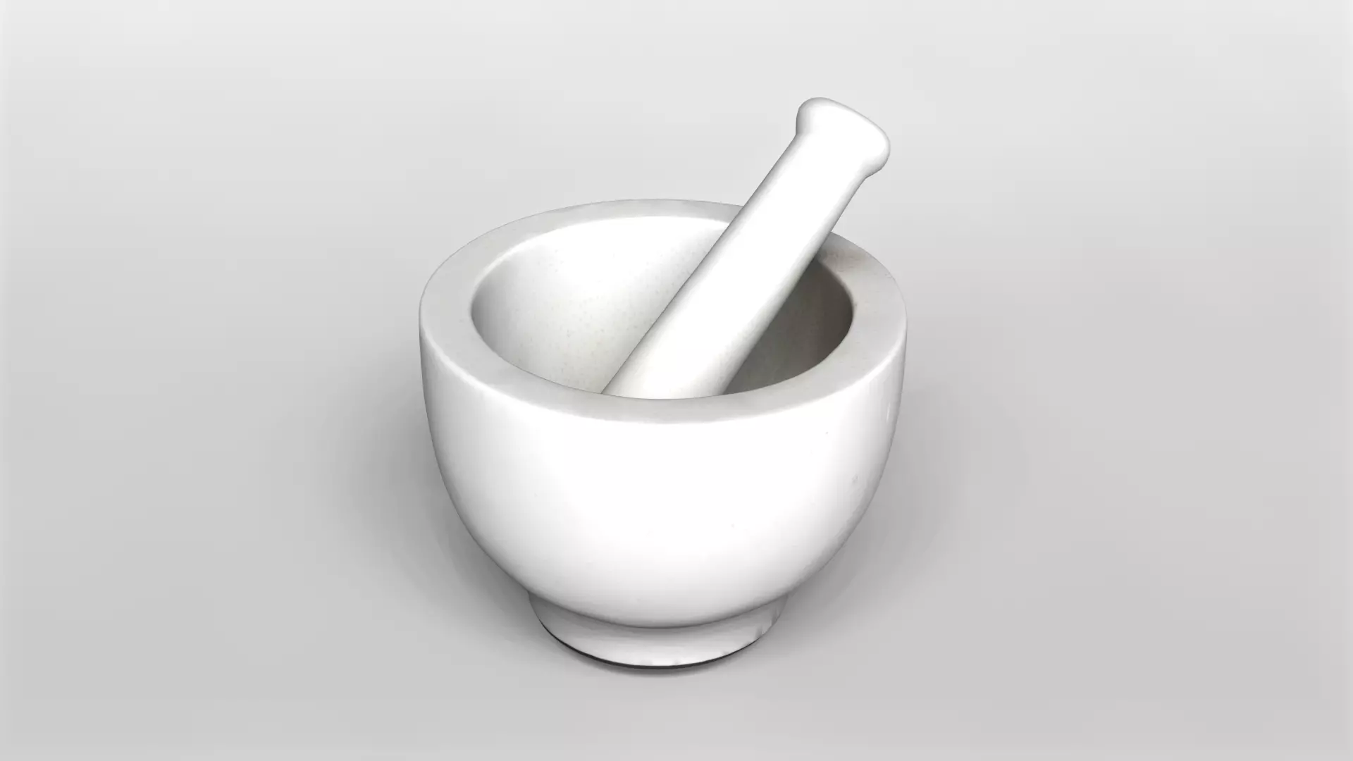Realistic Stone Mortar and Pestle 3D Model 3D model_0
