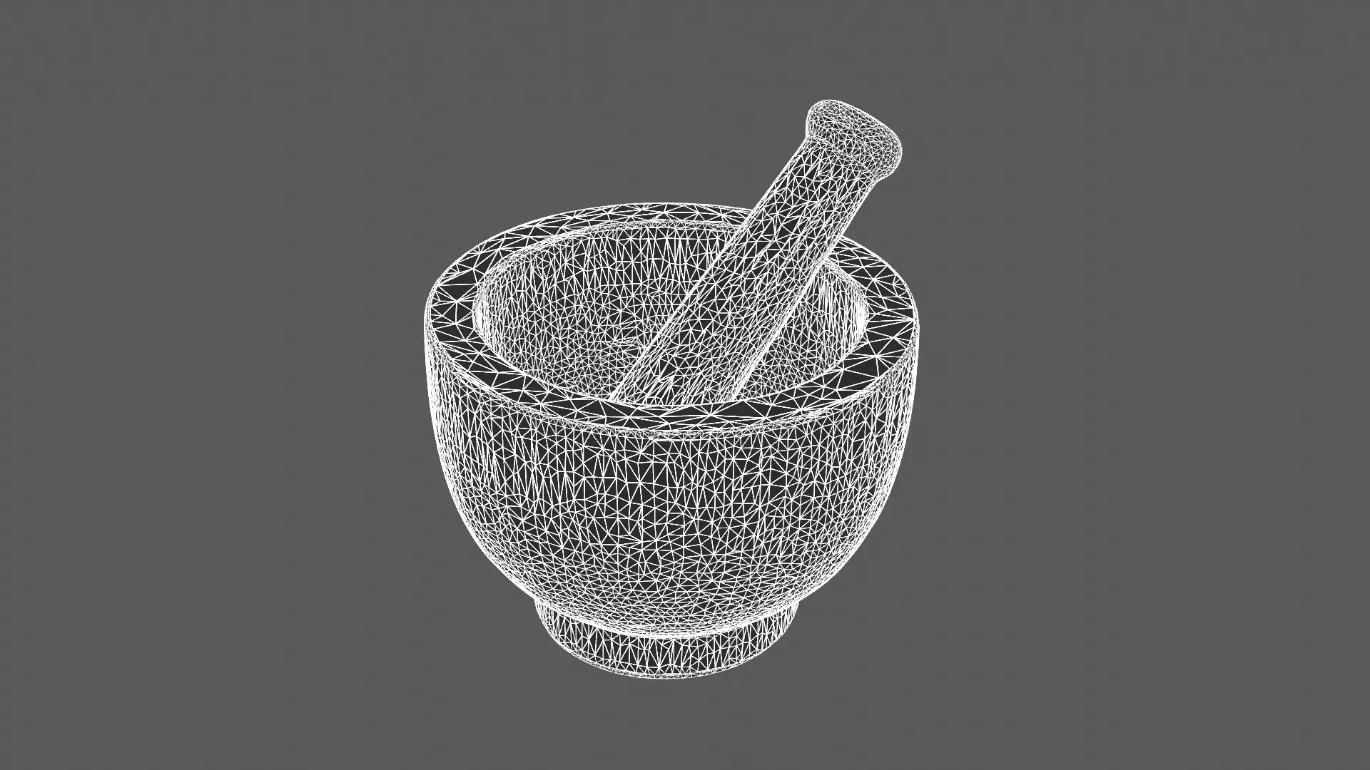 Realistic Stone Mortar and Pestle 3D Model 3D model_5