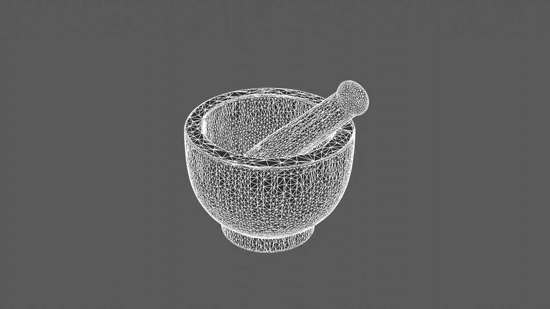 Realistic Stone Mortar and Pestle 3D Model 3D model_6