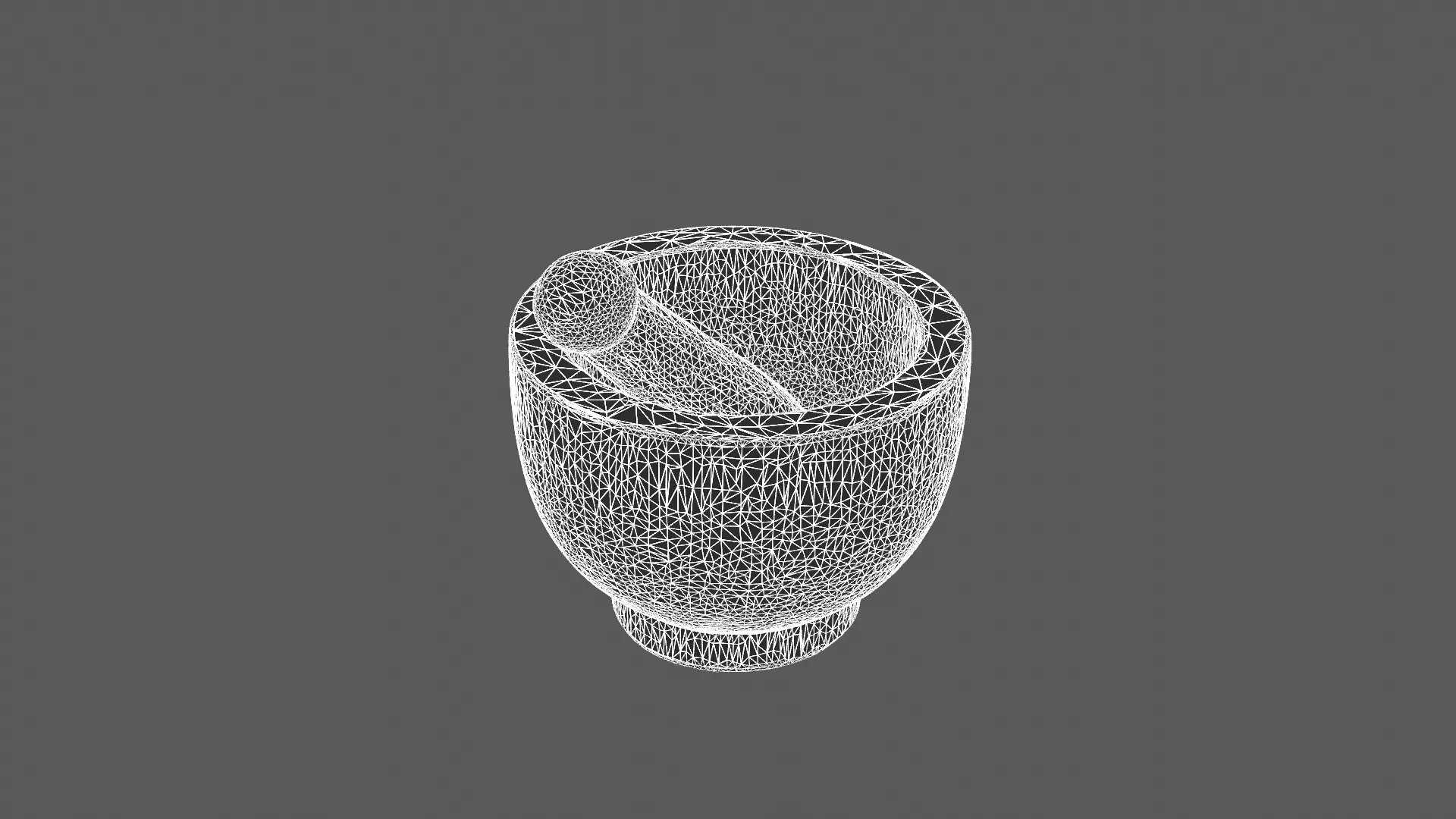 Realistic Stone Mortar and Pestle 3D Model 3D model_8