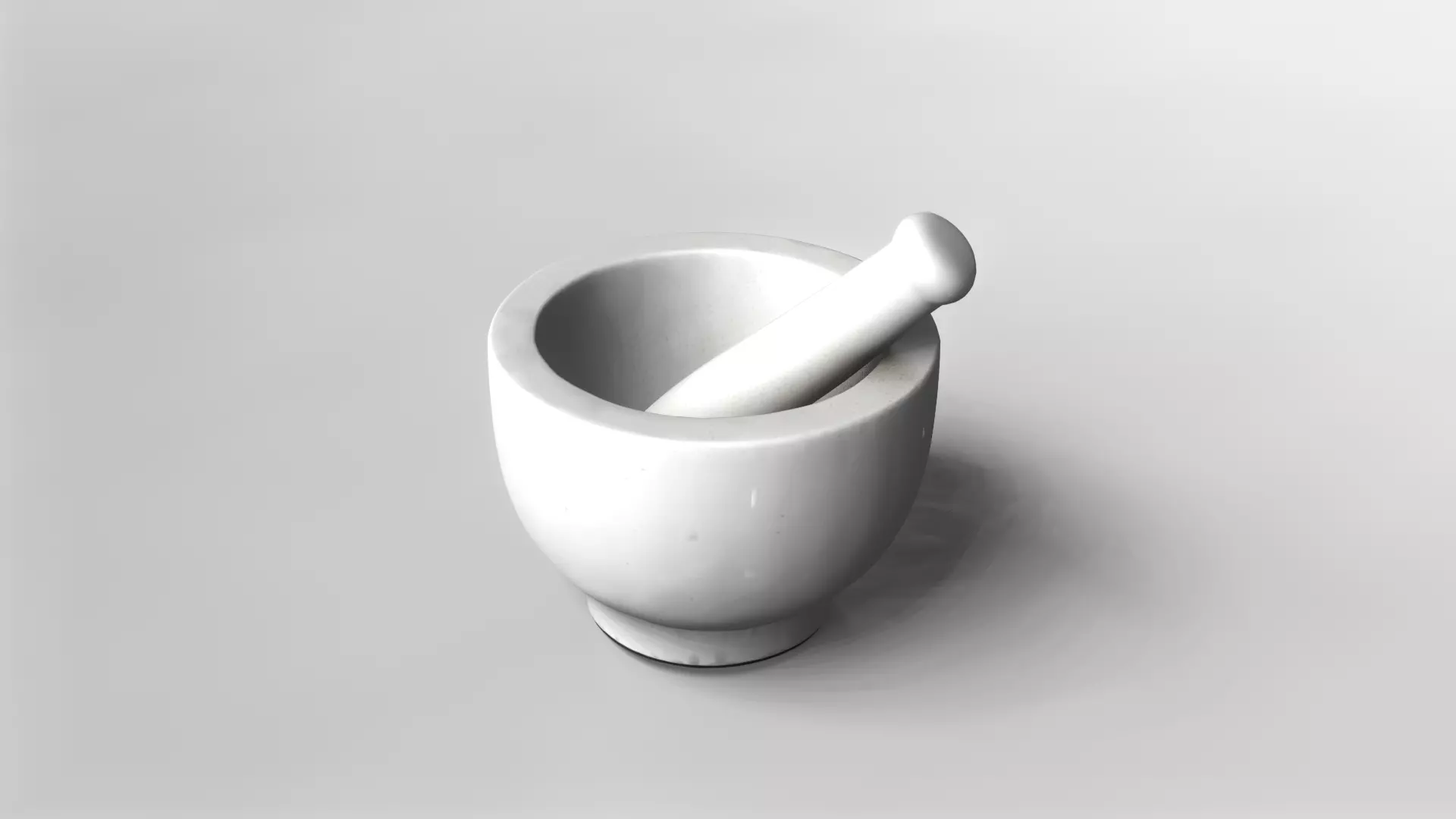 Realistic Stone Mortar and Pestle 3D Model 3D model_1
