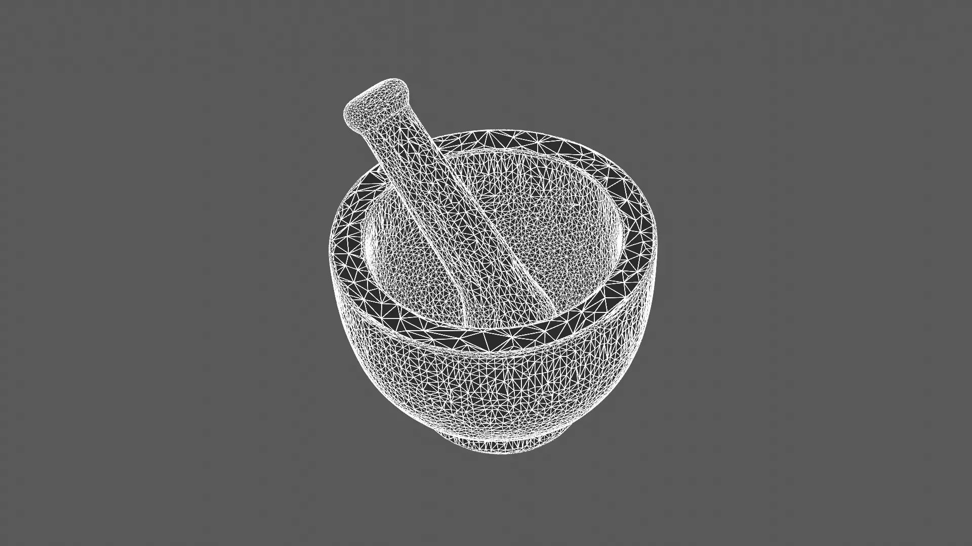 Realistic Stone Mortar and Pestle 3D Model 3D model_9