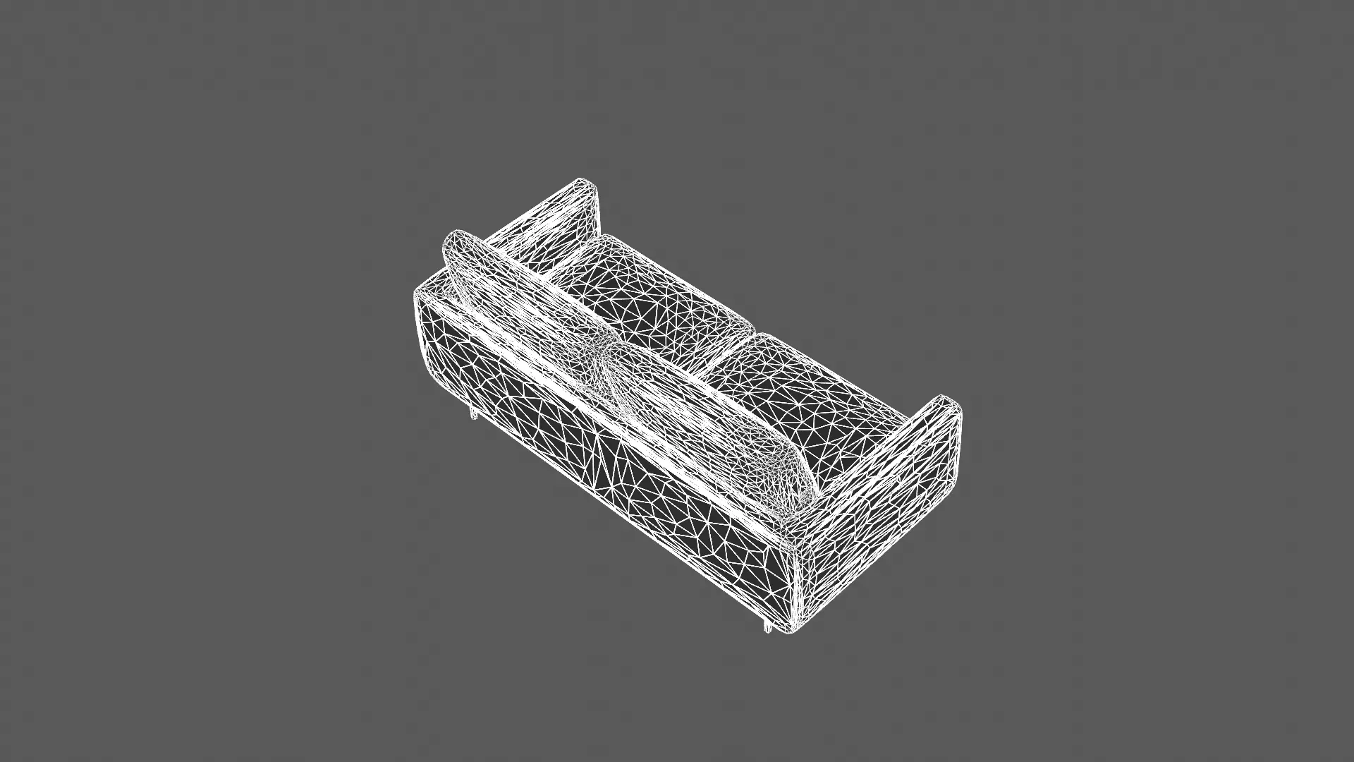 Modern Two-Tone Upholstered Sofa with Gold Legs 3D model_9