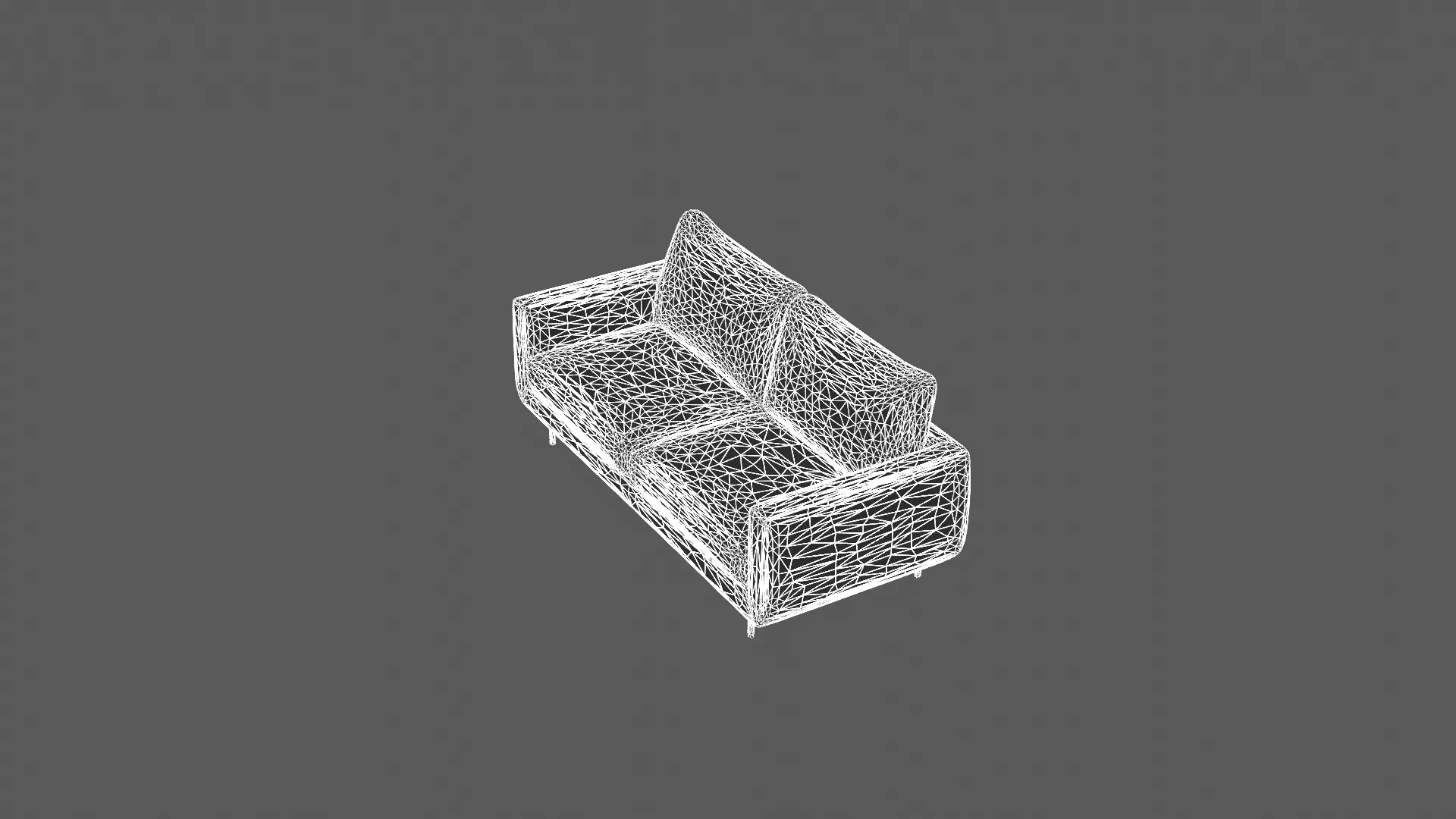 Modern Two-Tone Upholstered Sofa with Gold Legs 3D model_7