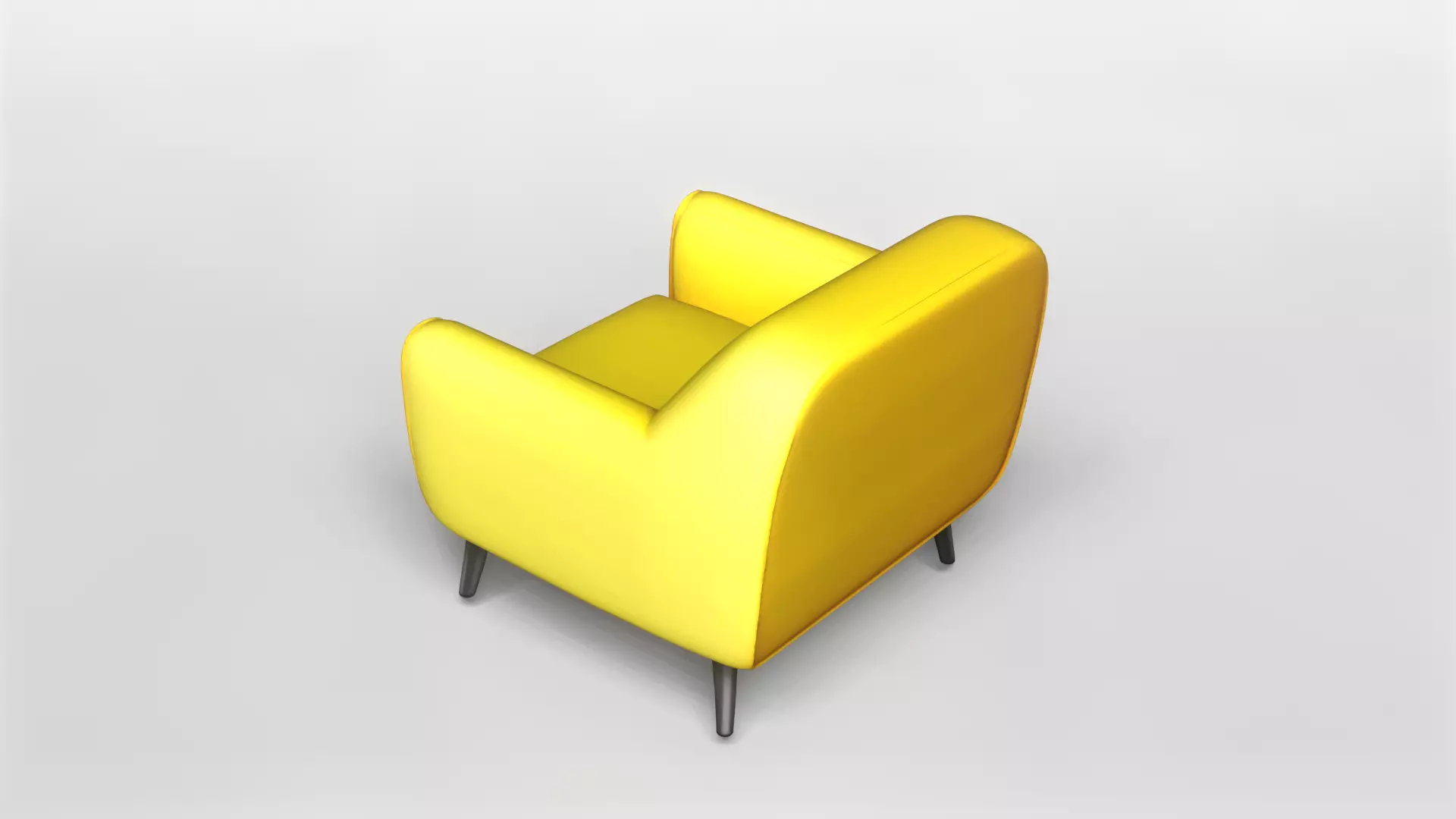 Modern Yellow and Green Armchair 3D Model 3D model_3
