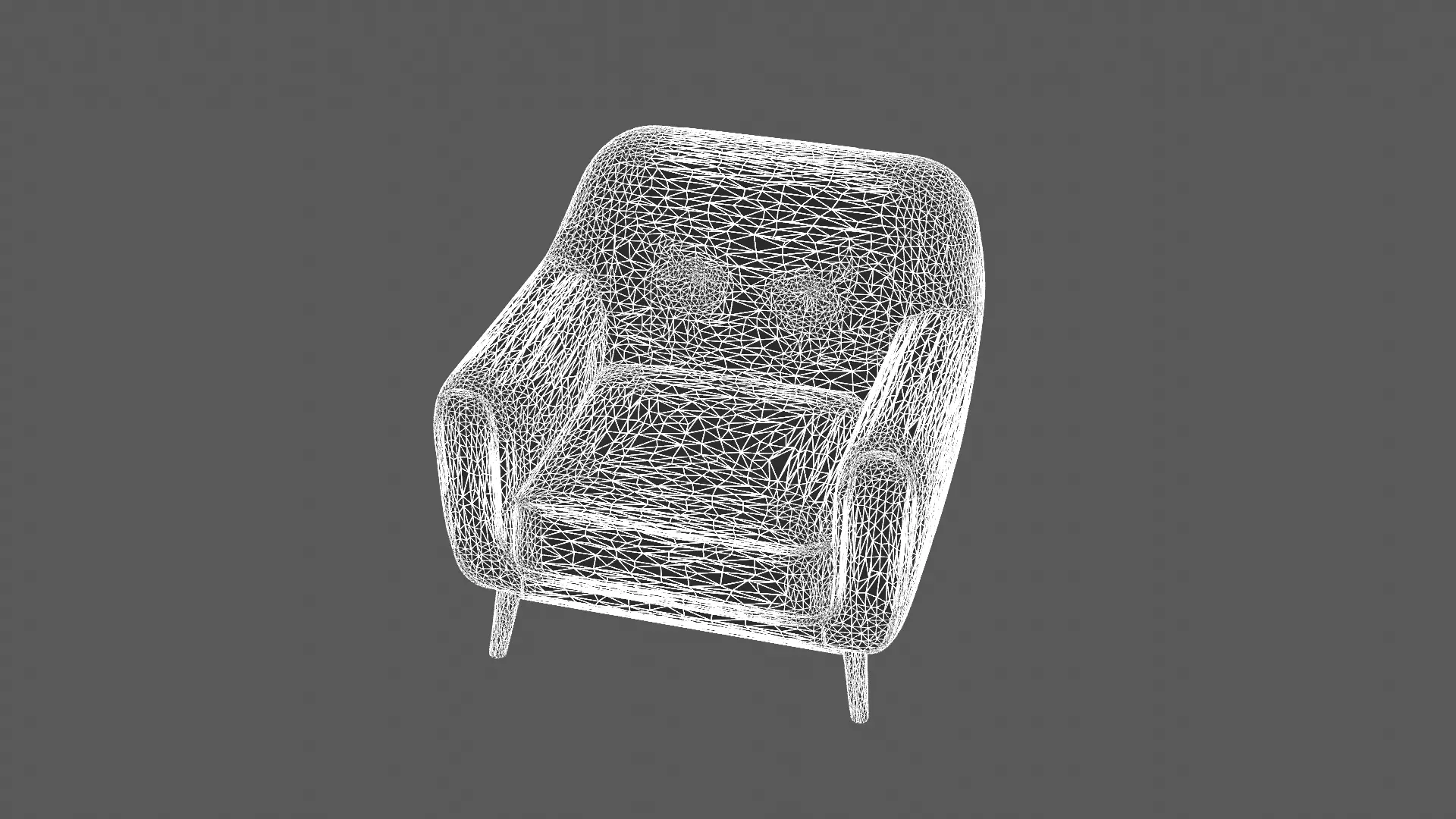 Modern Yellow and Green Armchair 3D Model 3D model_6
