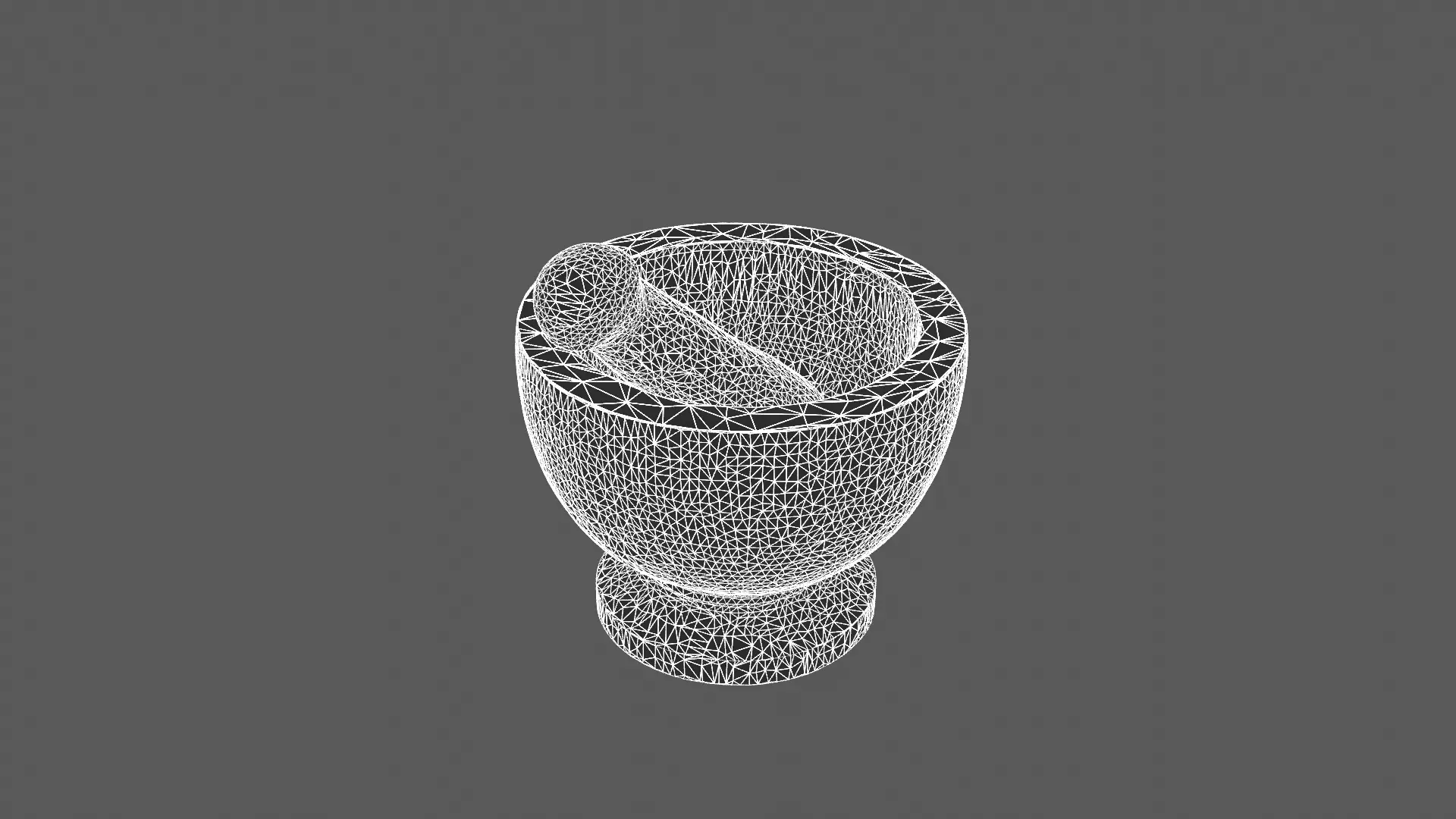 Realistic Black Marble Mortar and Pestle 3D Model 3D model_8