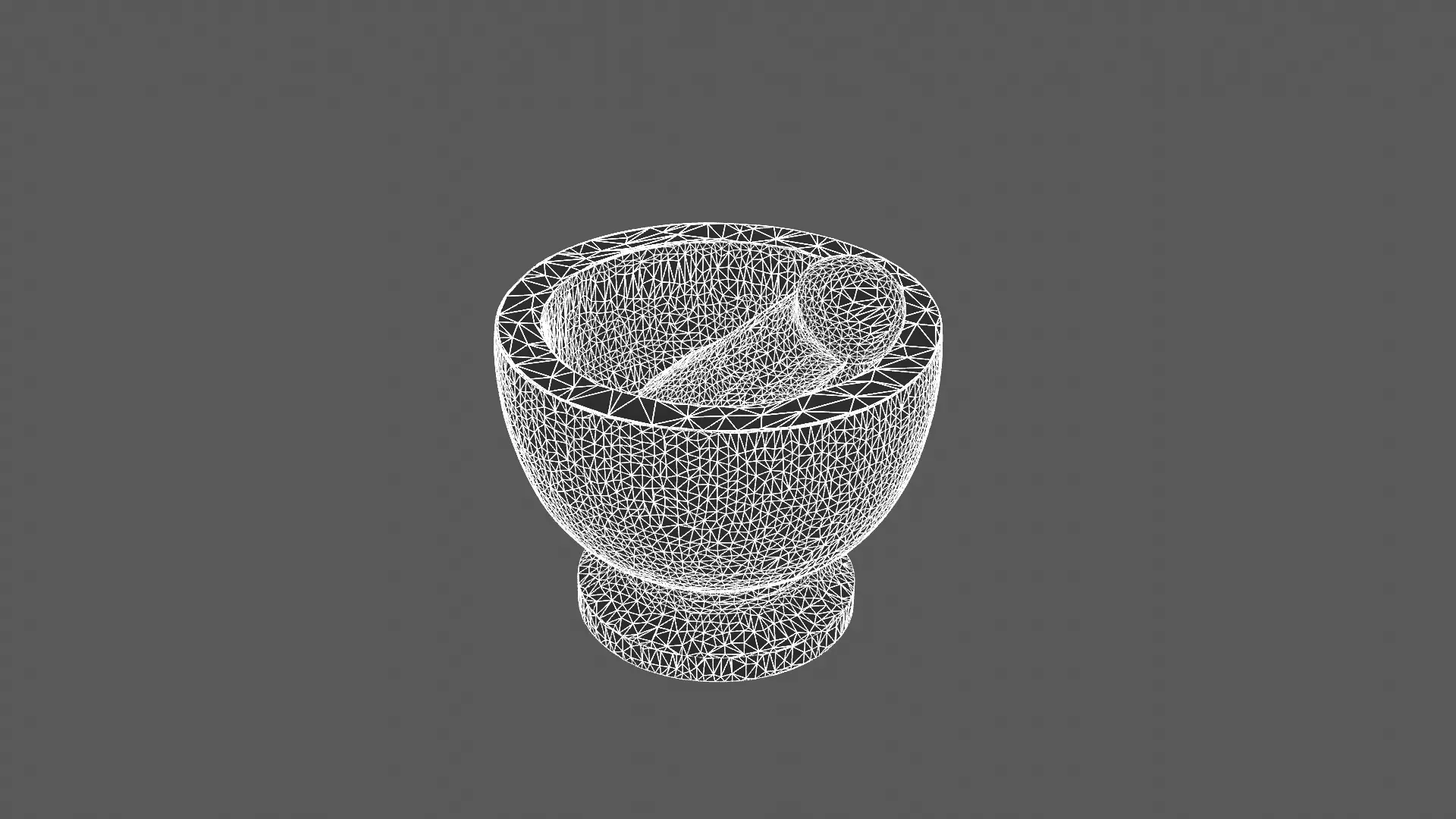 Realistic Black Marble Mortar and Pestle 3D Model 3D model_7
