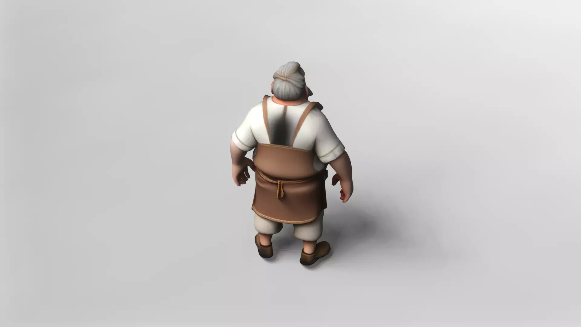 Stylized Elderly Craftsman Character 3D Model 3D model_1