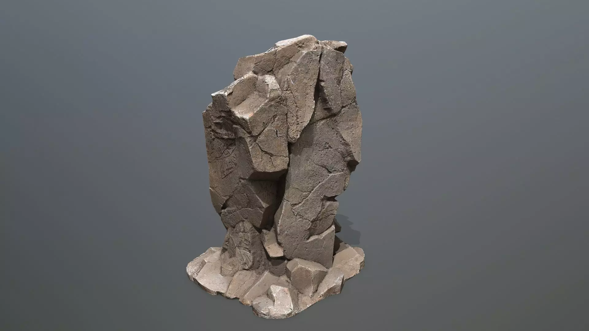 Egyptian rocks Set Low-poly 3D model_19