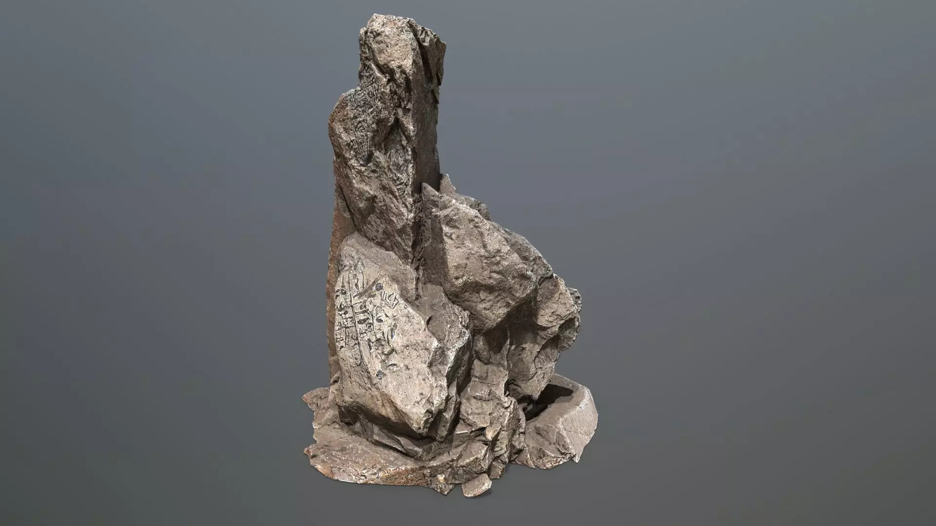 Egyptian rocks Set Low-poly 3D model_22