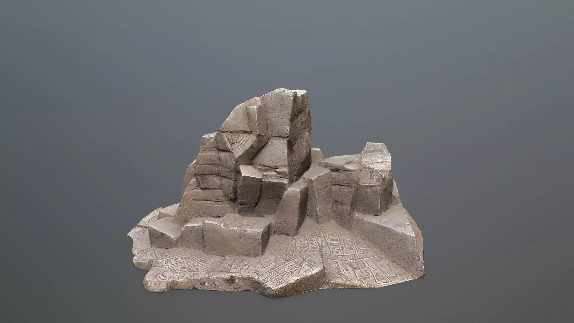 Egyptian rocks Set Low-poly 3D model_21