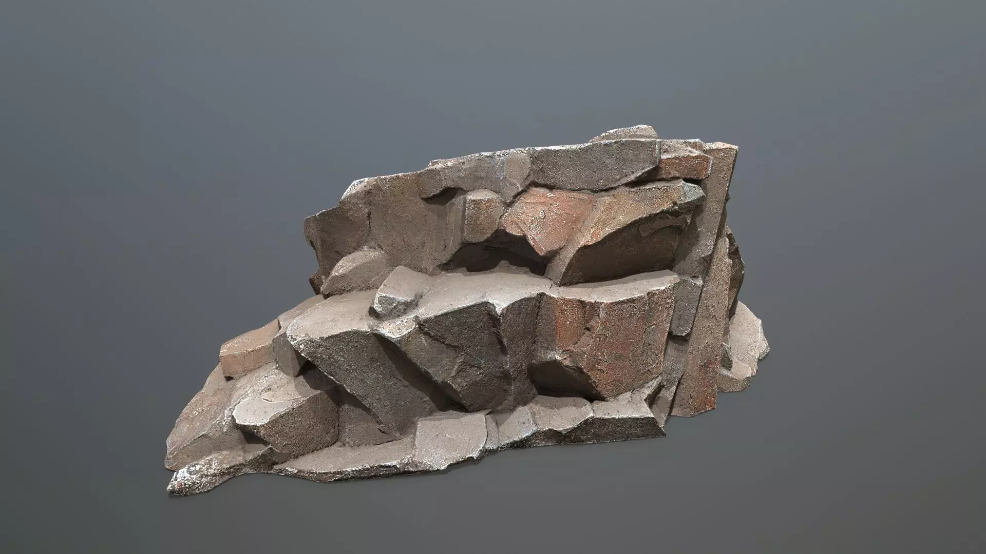 Egyptian rocks Set Low-poly 3D model_23