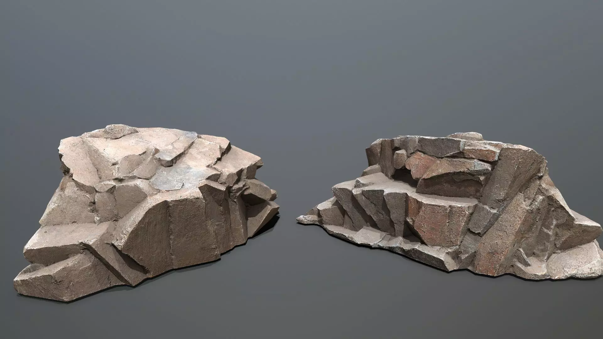 Egyptian rocks Set Low-poly 3D model_12