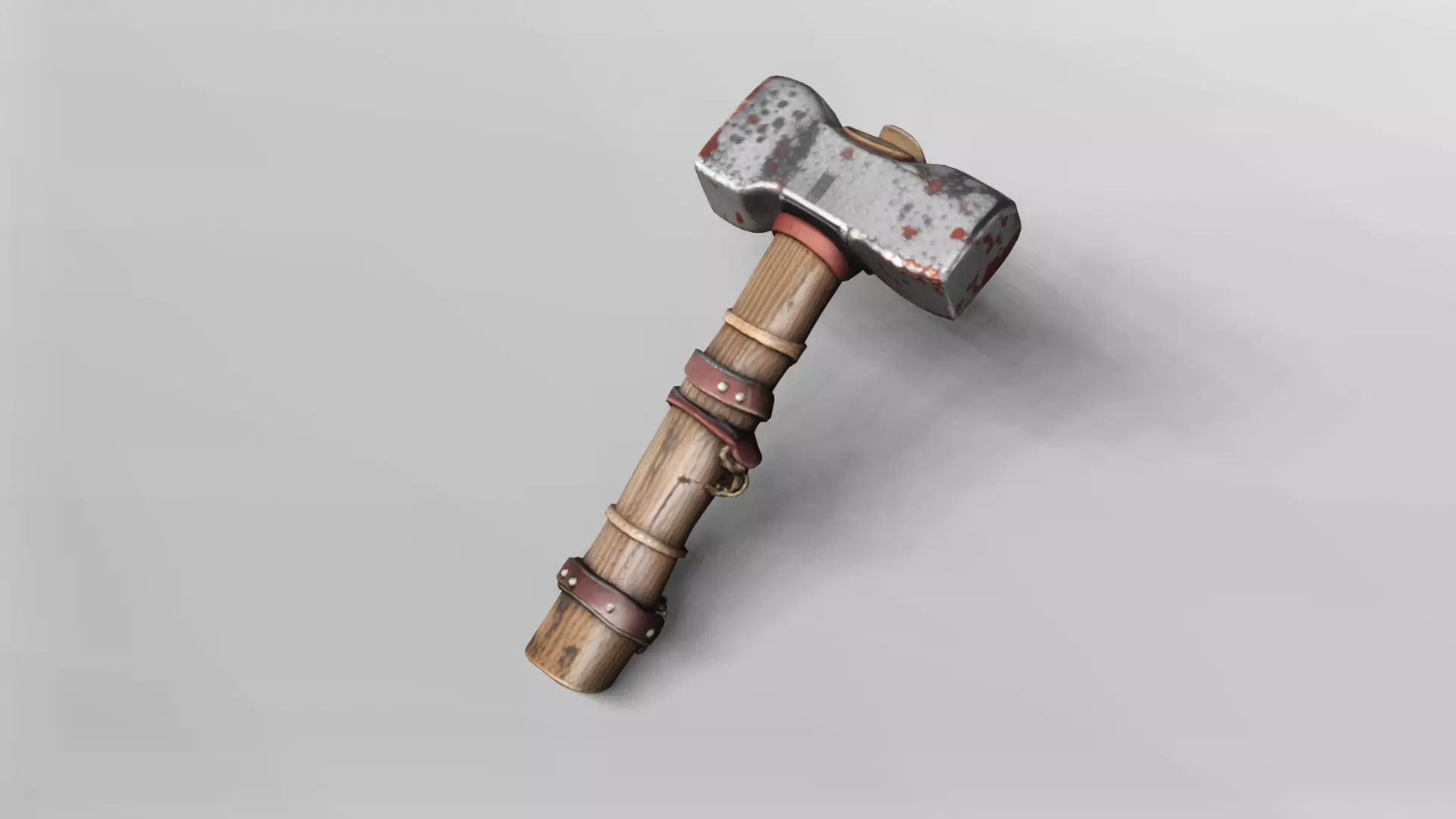Rustic War Hammer 3D Model 3D model_4