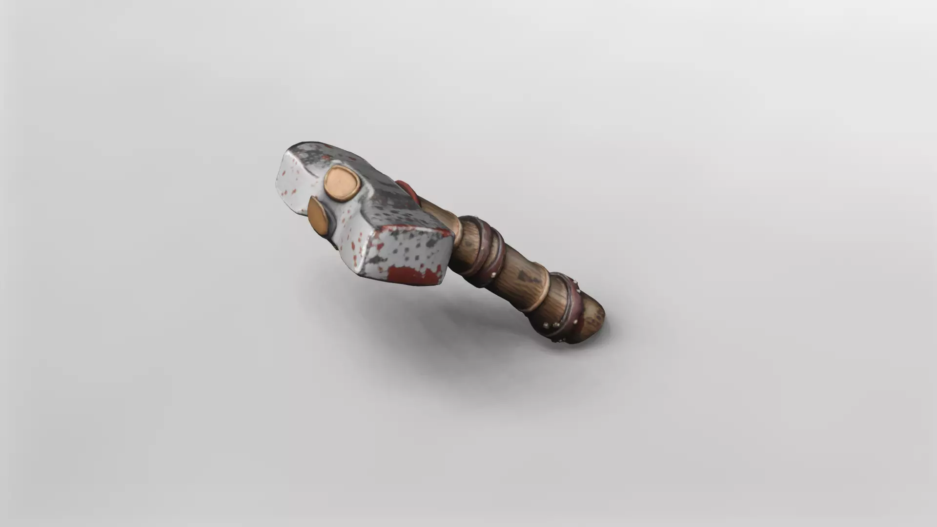 Rustic War Hammer 3D Model 3D model_2