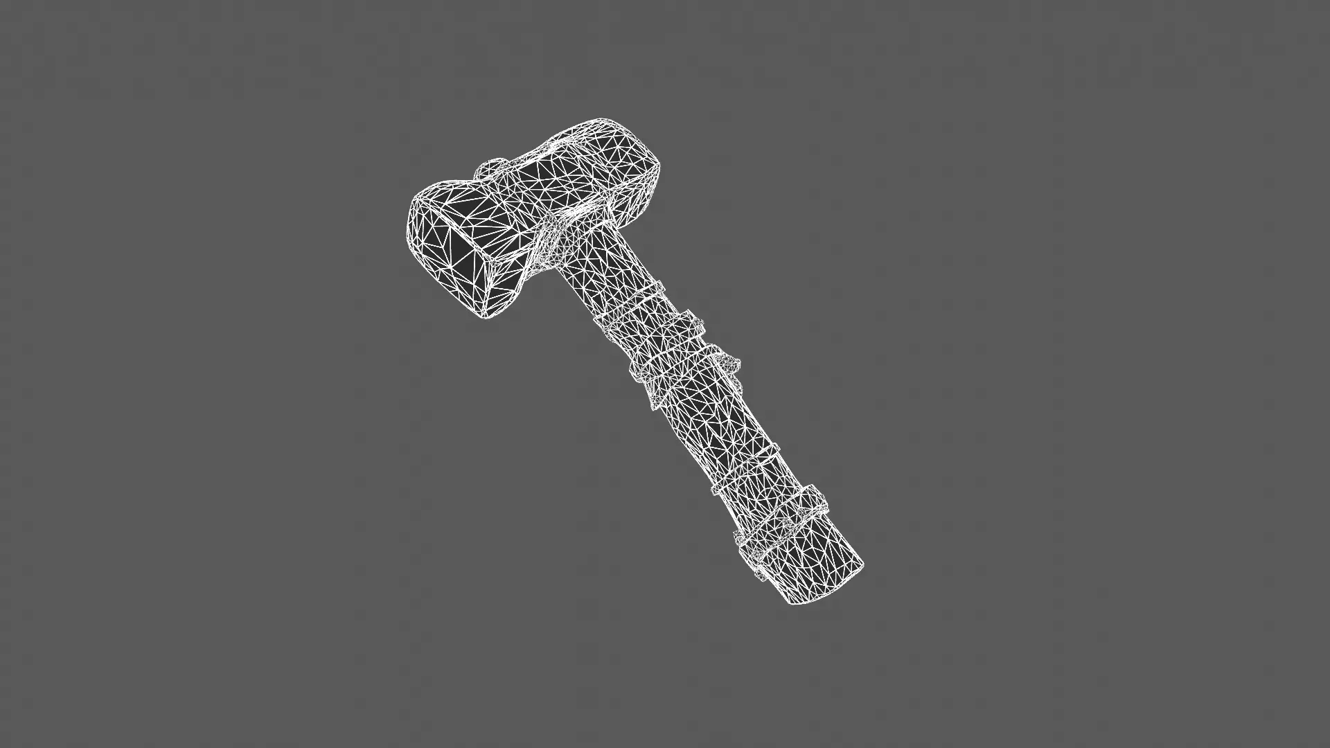 Rustic War Hammer 3D Model 3D model_8