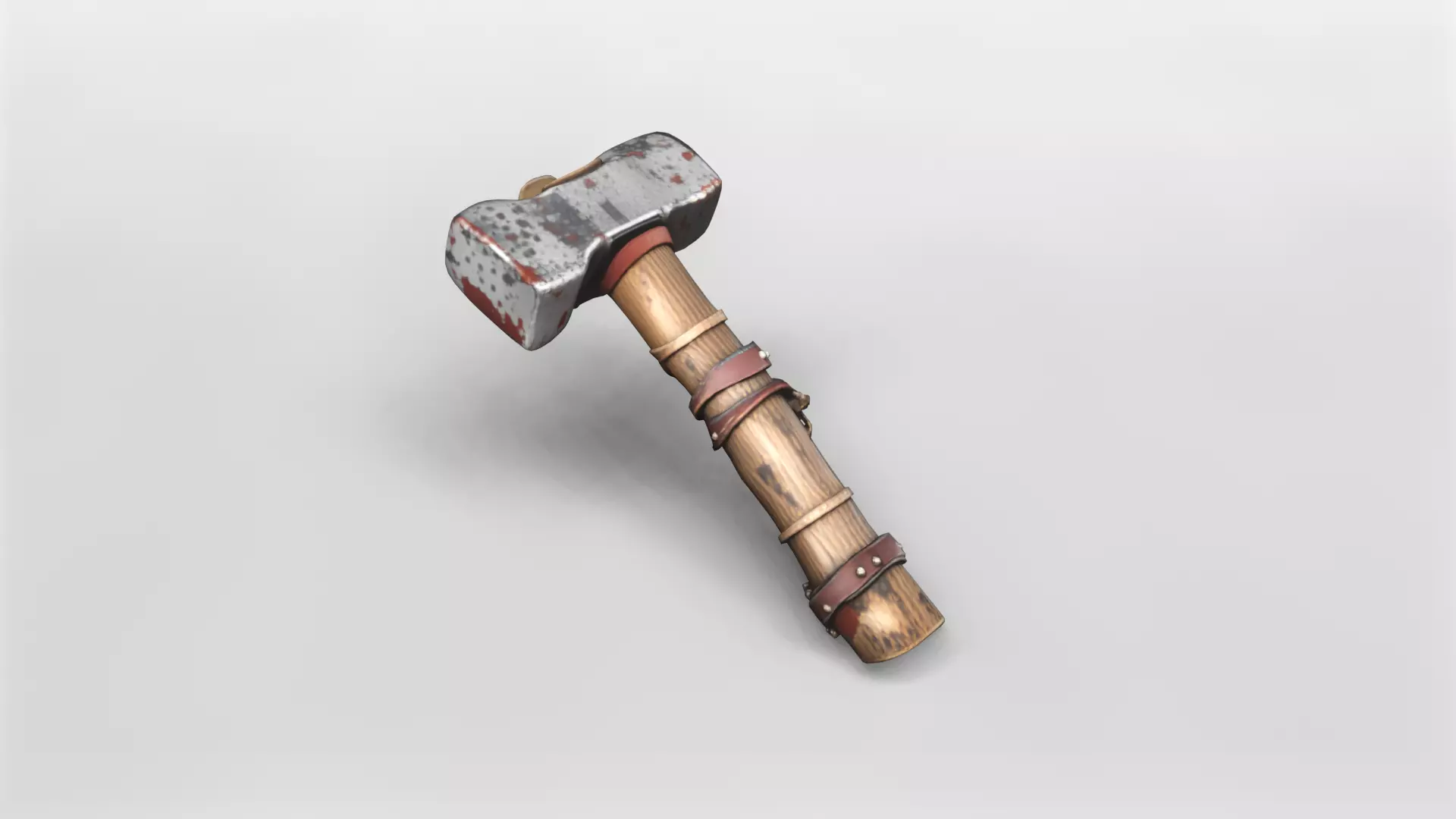 Rustic War Hammer 3D Model 3D model_3