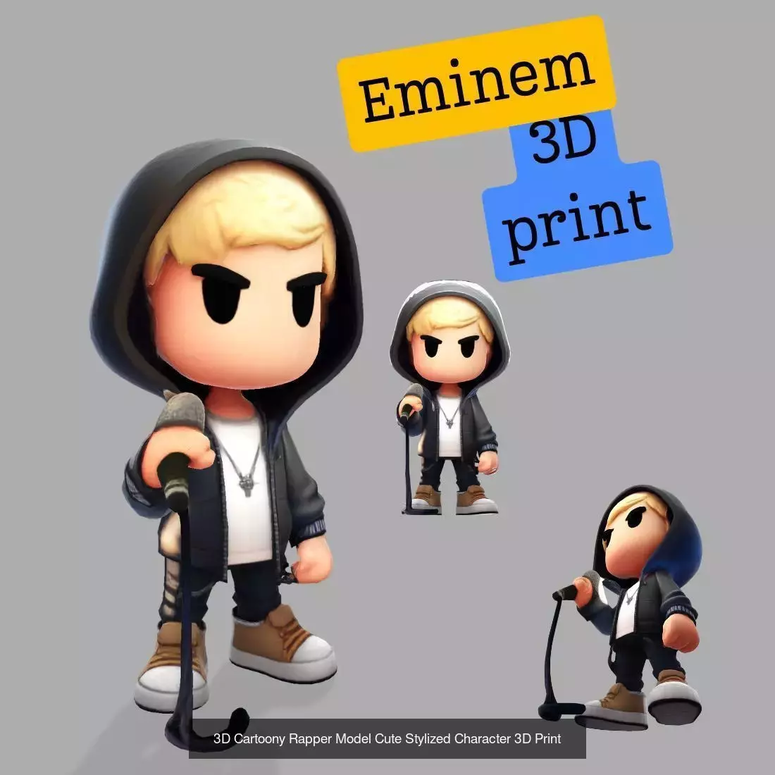 Cute Cartoon Character Pack 10 Premium 3D Models for Print 3D Model Collection_10