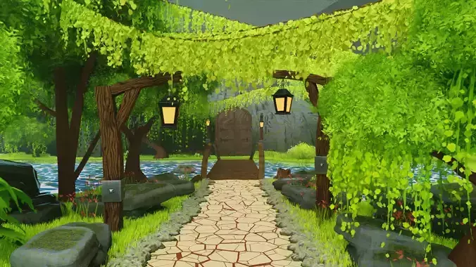 Enchanted Garden Pathway