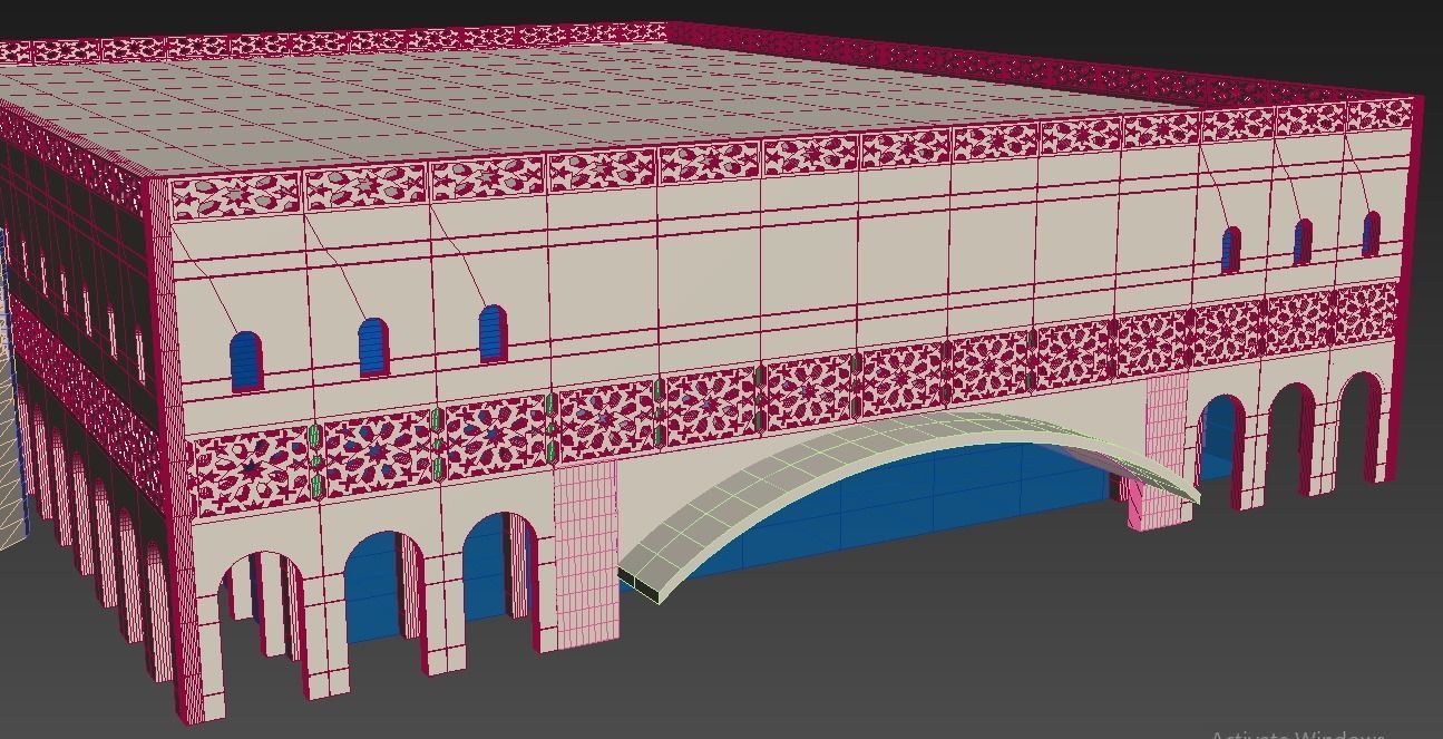 Al Raha Theatre - Arabic Building for exterior No interior 3D model_2